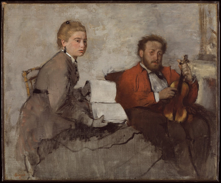 Violoniste et jeune femme, vers 1871 – Edgar Degas