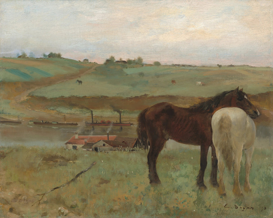 Chevaux dans un pré, 1871 – Edgar Degas