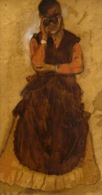 Femme regardant aux jumelles, 1869–1872 – Edgar Degas
