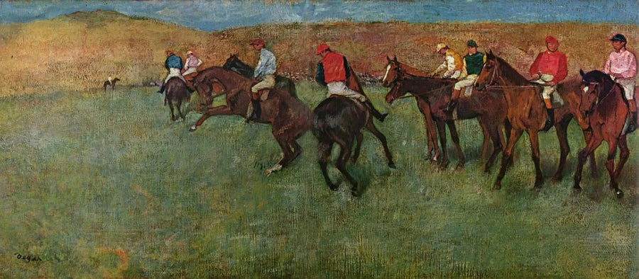 Aux courses : avant le départ, vers 1885–1892 – Edgar Degas