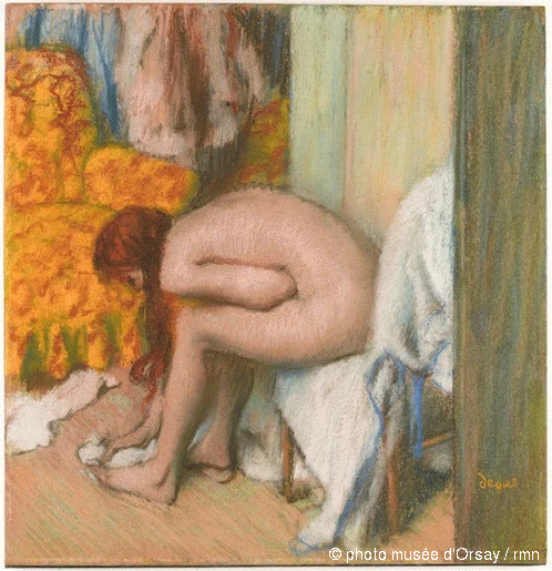 Femme à sa toilette essuyant son pied gauche, 1886 – Edgar Degas