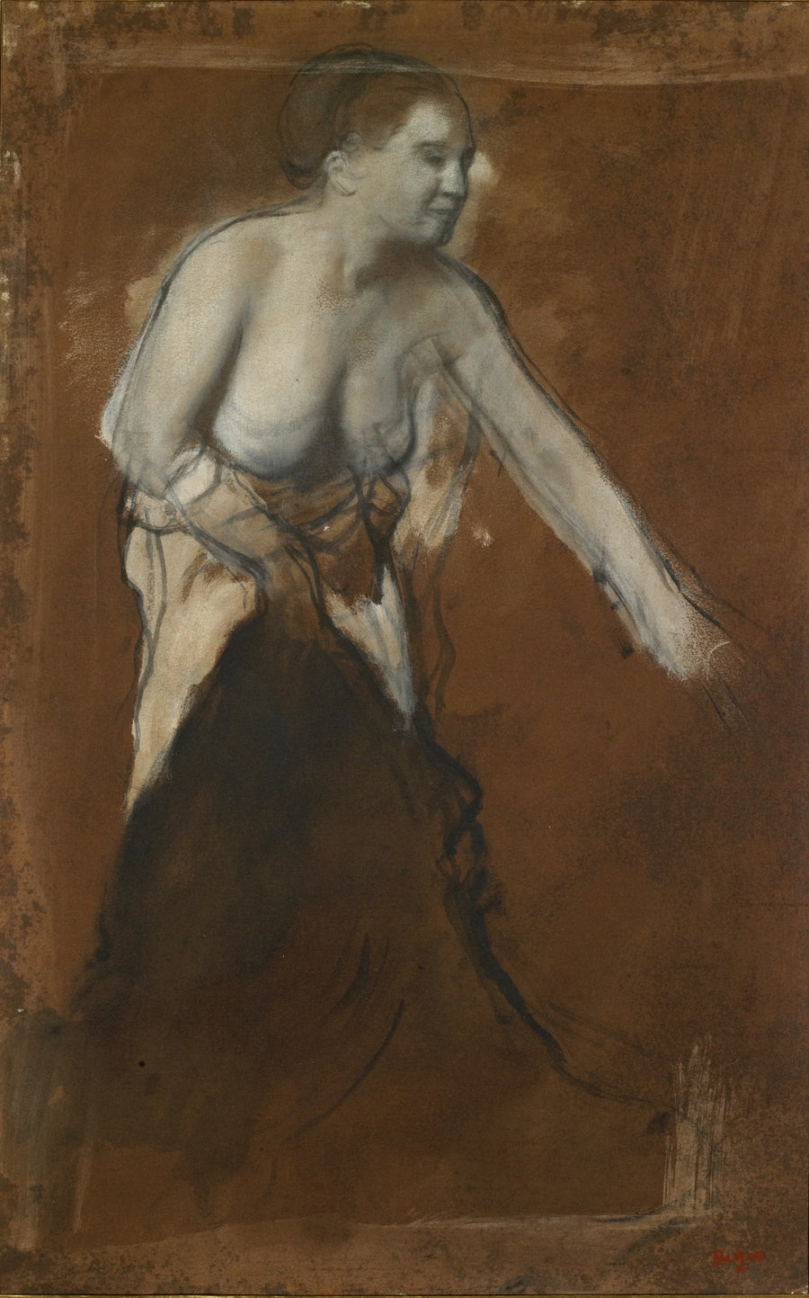 Jeune femme à demi-dévêtue, 1866–1868 – Edgar Degas
