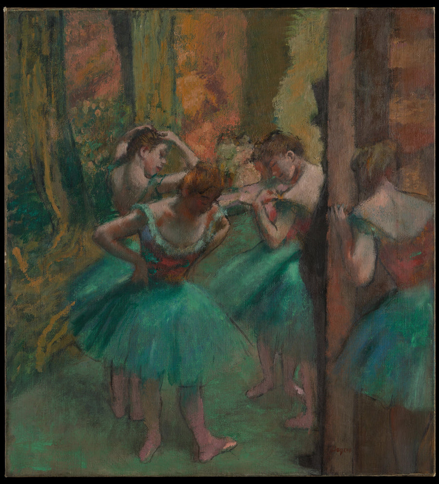 Danseuses, rose et vert par Edgar Degas – reproduction peinture à l’huile sur toile