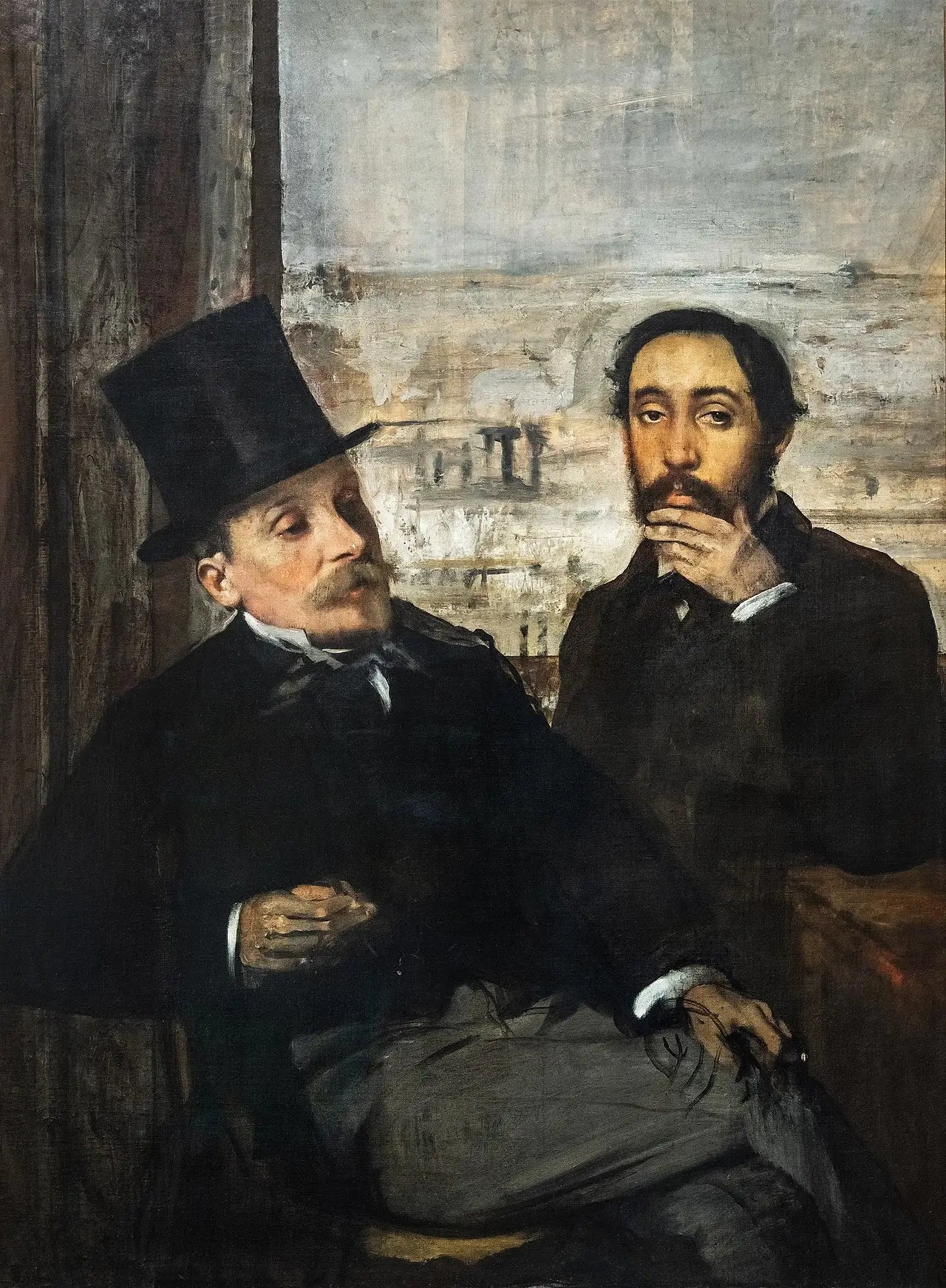Degas et Évariste de Valernes - Edgar Degas image 1 tableau peint à l’huile sur toile