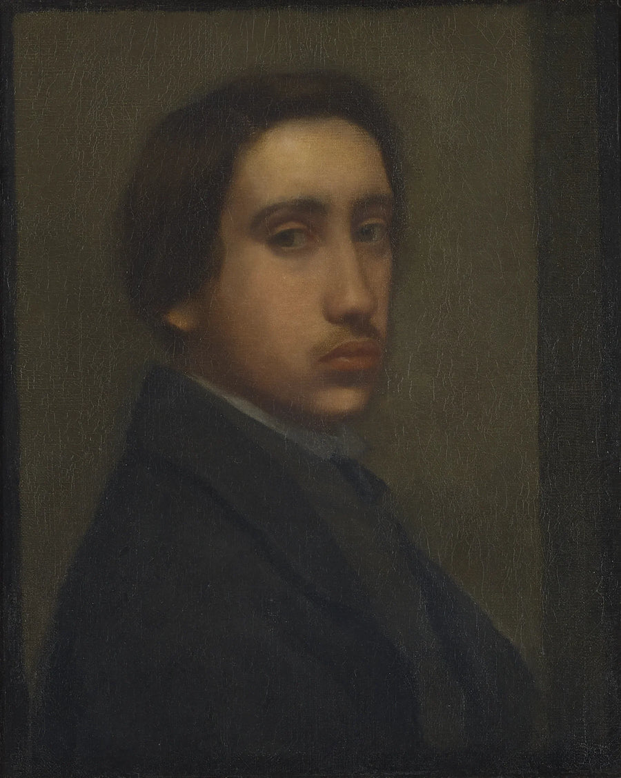 Degas à la redingote noire vers 1854–1855 – reproduction peinture à l’huile sur toile