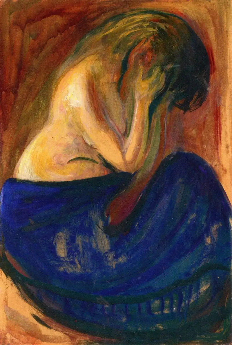 Demi-nu à la jupe bleue - Edvard Munch