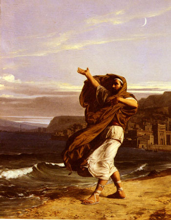 Démosthène s'exerce à la parole. - Jean-Jules-Antoine Lecomte du Nouÿ
