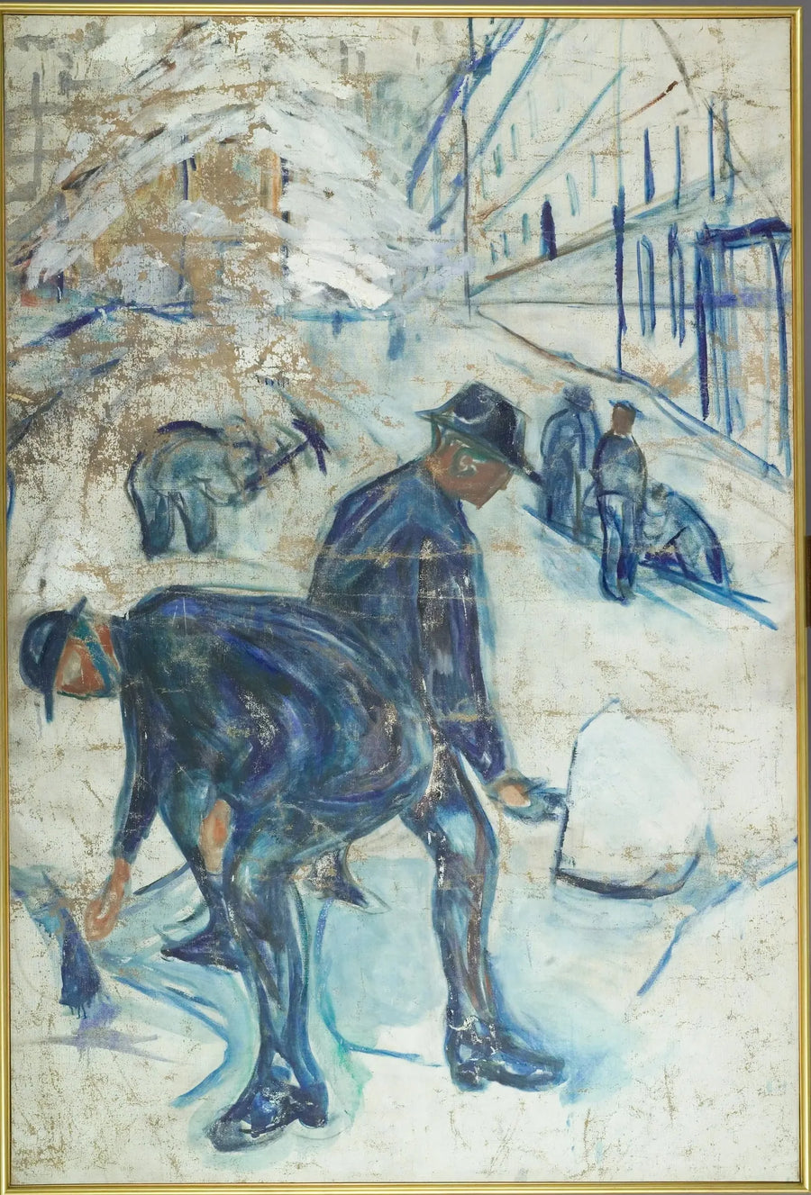 Déneigeurs sur un chantier en construction - Edvard Munch