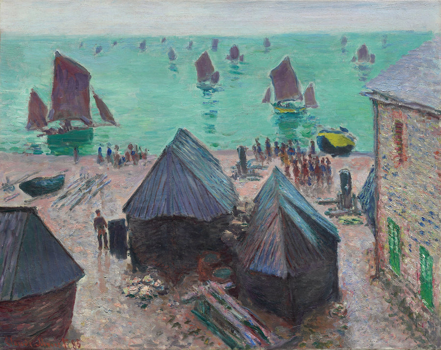 Le Départ des bateaux, Étretat W1025 – Claude Monet
