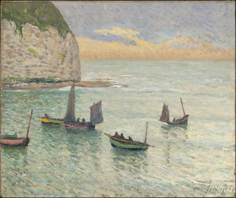 Départ des bateaux de pêche, Yport - Maxime Maufra