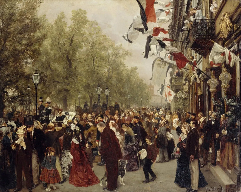 Départ du roi Guillaume Ier pour l'armée le 31 juillet 1870 - Adolph von Menzel