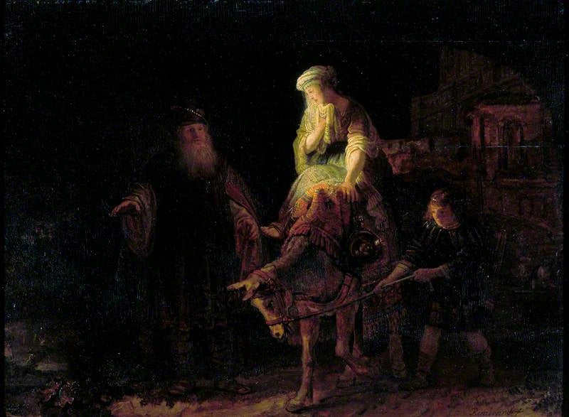 Le Départ de la femme sunamite – atelier de Rembrandt, 1640