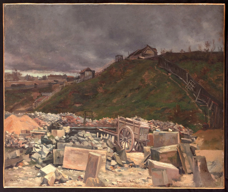 Dépôt de pavés à Montmartre - Maximilien Luce