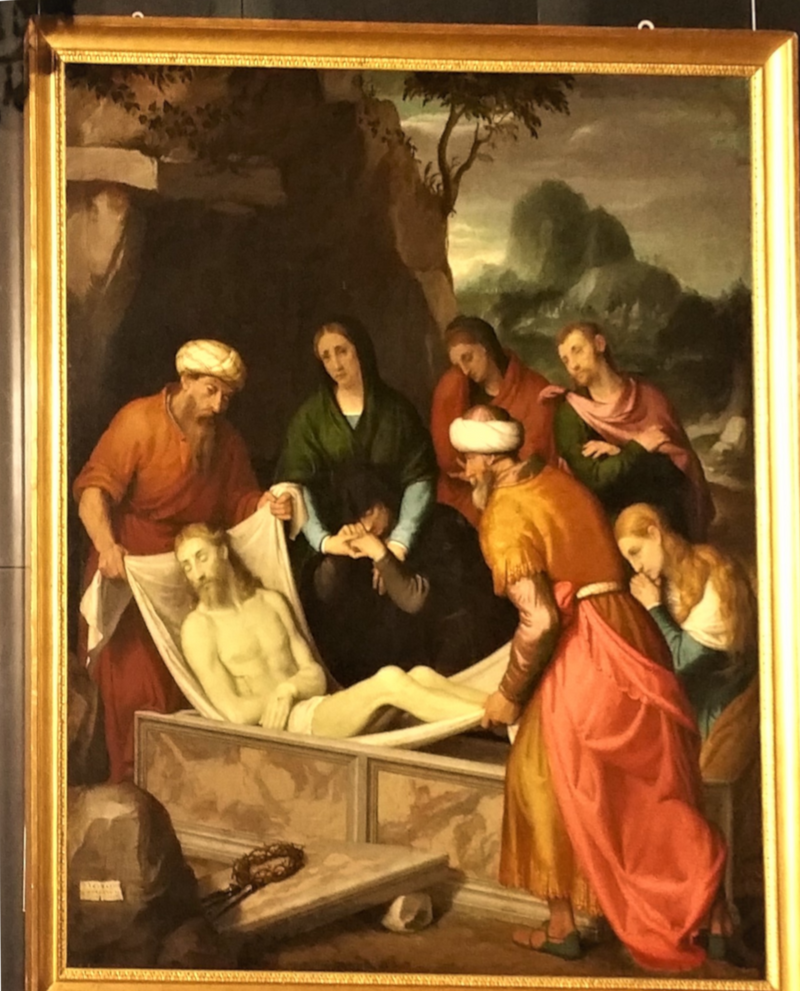 Dépôt du Christ dans le sépulcre - Giovanni Battista Moroni