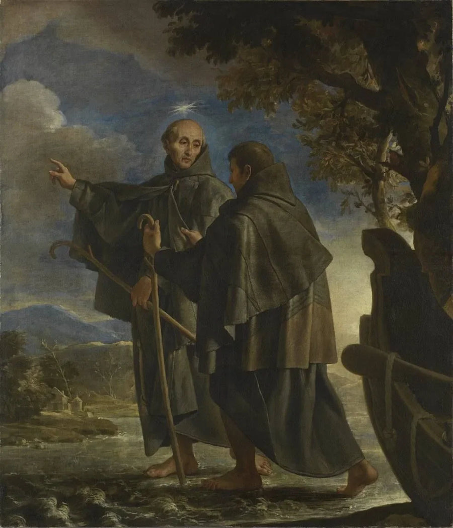 Der hl. Petrus von Alcántara wandelt über den Fluss Quadiana - Claudio Coello