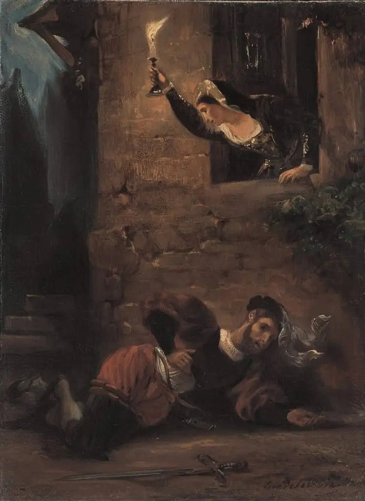 Der sterbende Valentin - Eugène Delacroix