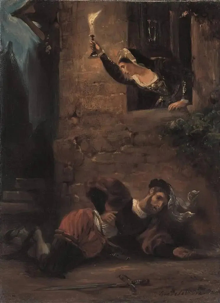 Der sterbende Valentin - Eugène Delacroix