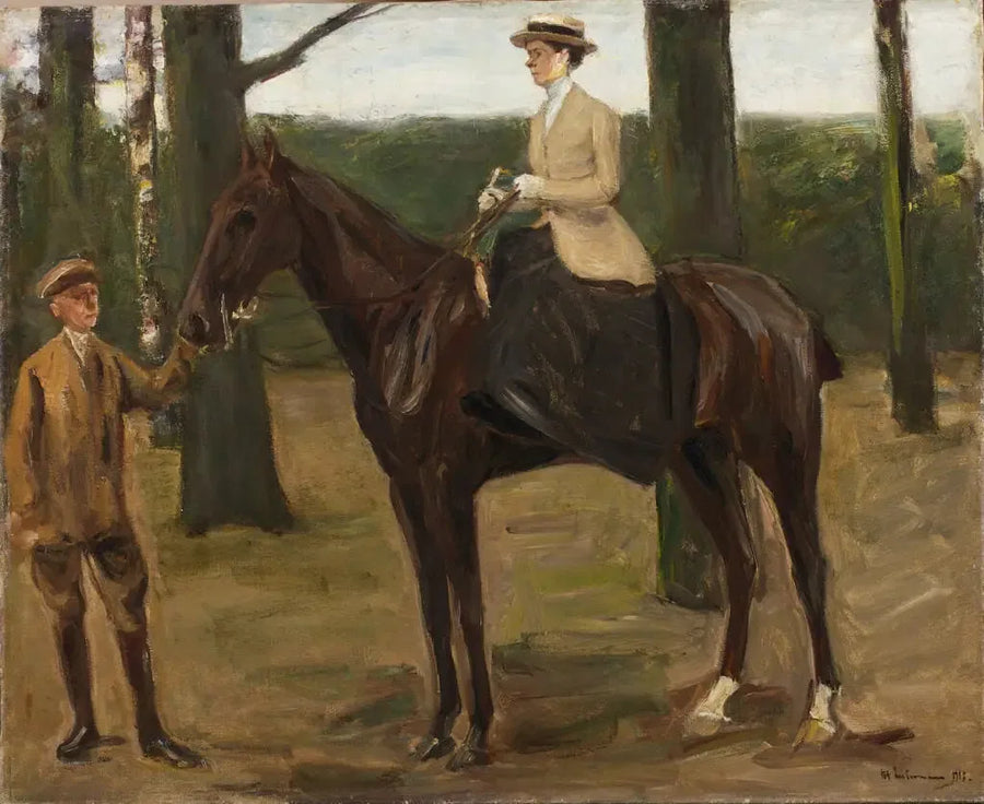 Des Künstlers Tochter Käthe zu Pferde - Max Liebermann