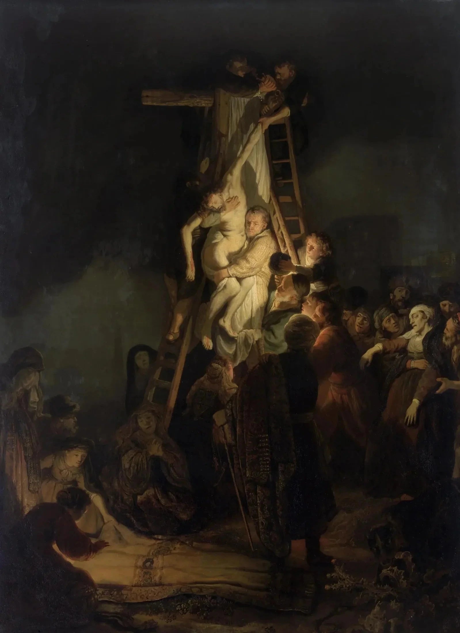 La Descente de croix — Rembrandt, 1634, musée de l’Ermitage