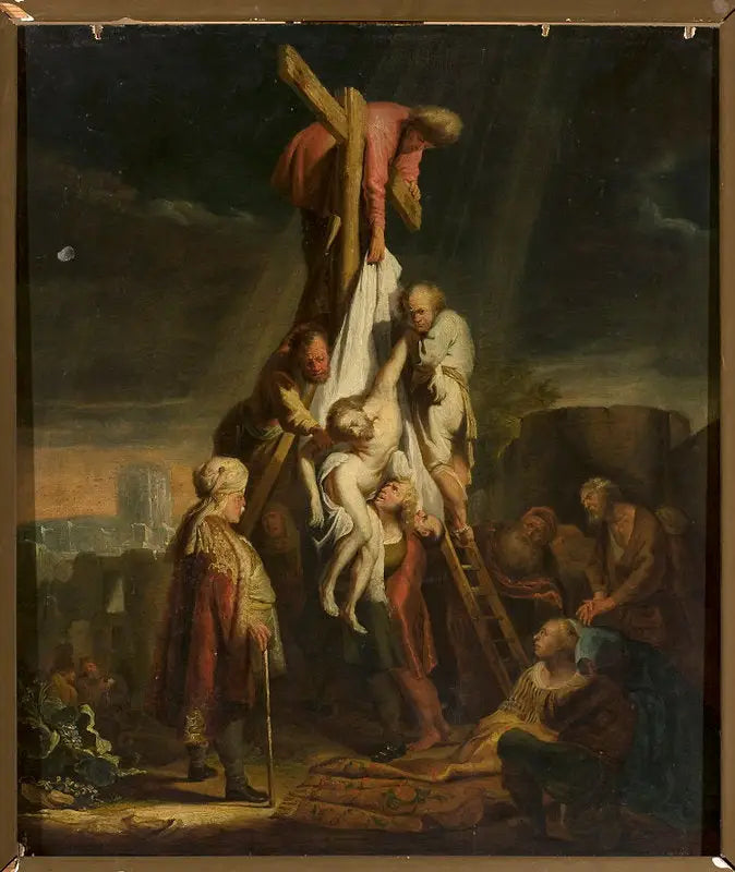 Descente de la Croix (Matthieu 27:58–59 ; Marc 15:45–46 ; Luc 23:52–53 ; Jean 19:38) - Rembrandt