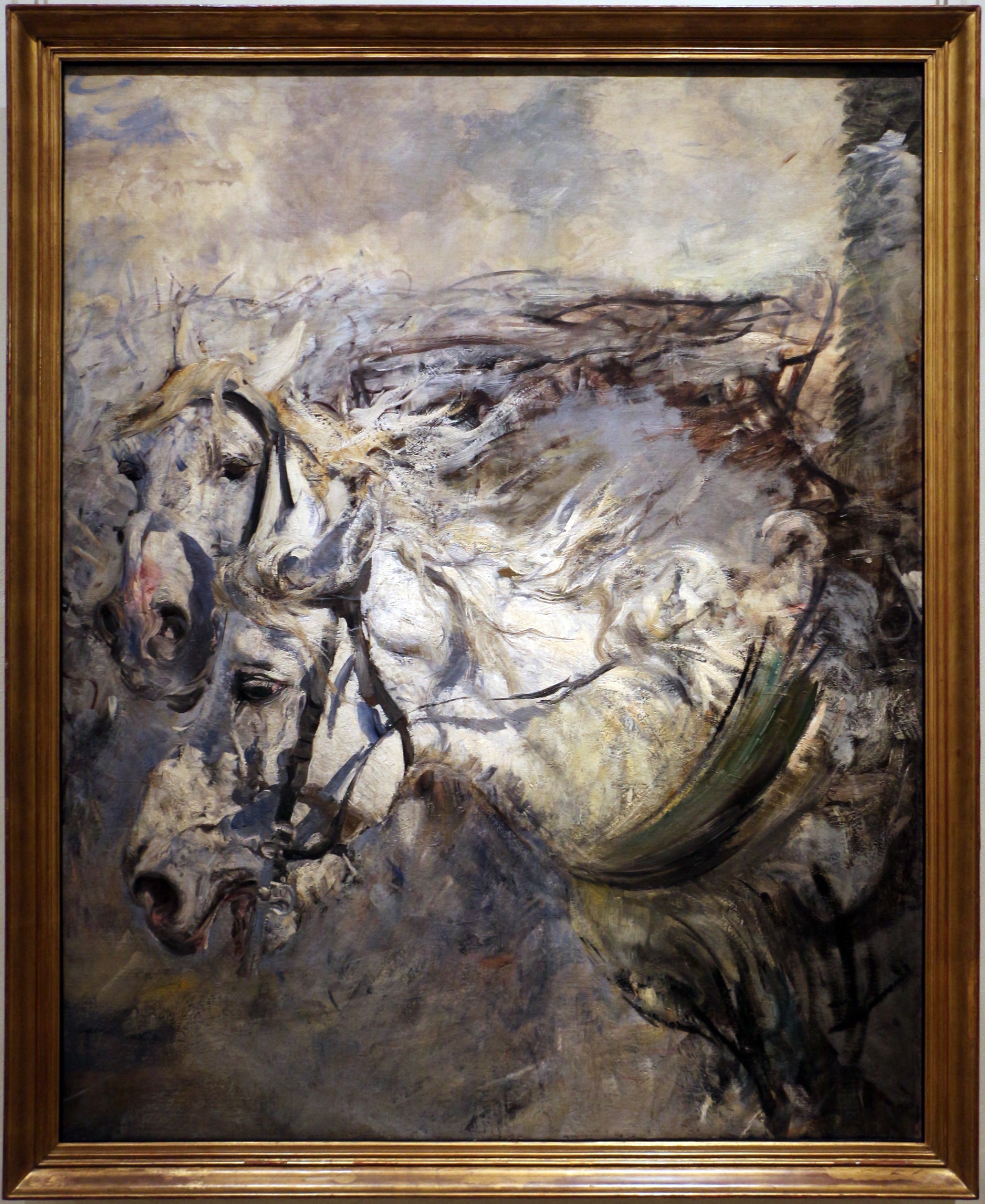 Deux Chevaux blancs - Giovanni Boldini