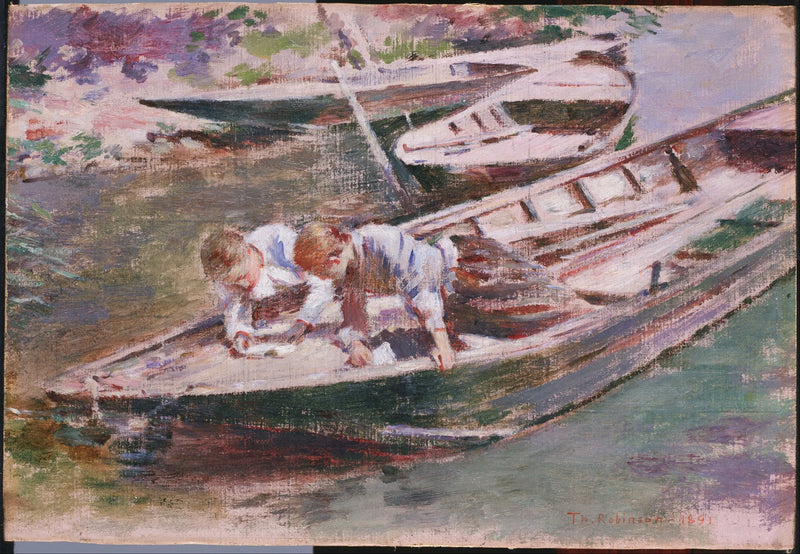 Deux dans un bateau - Theodore Robinson