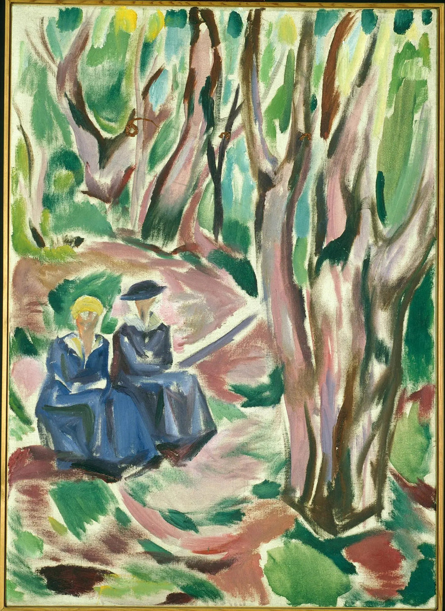 Deux Femmes dans les bois à Ekely - Edvard Munch