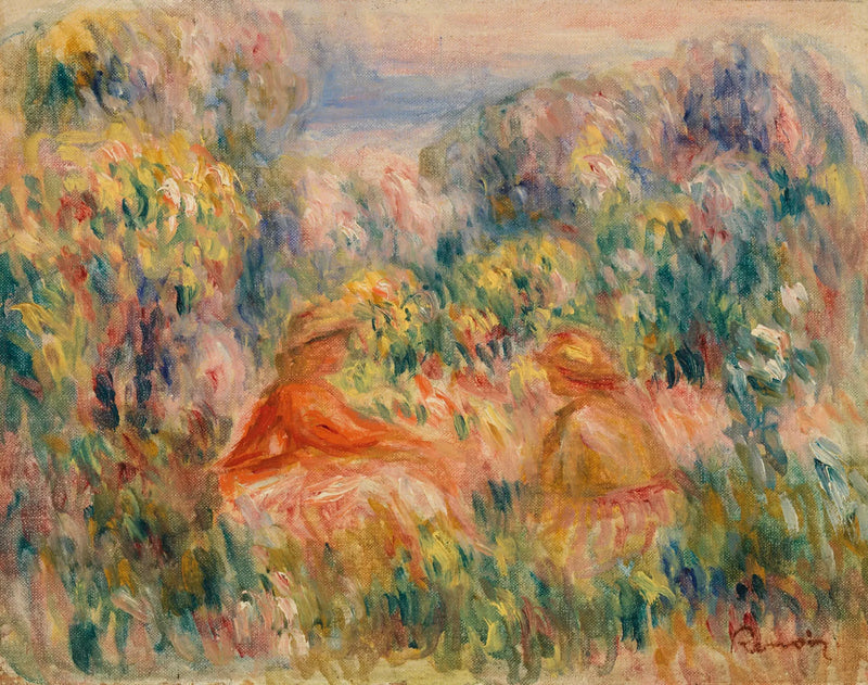 Deux femmes dans un paysage - Pierre-Auguste Renoir
