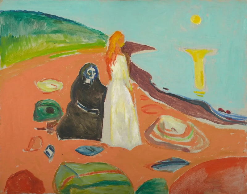Deux Femmes sur la berge - Edvard Munch