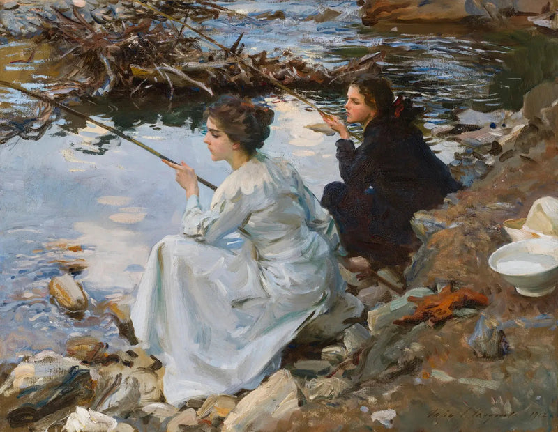 Deux filles à la pêche - John Singer Sargent