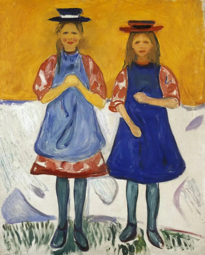 Deux Filles au tablier bleu - Edvard Munch