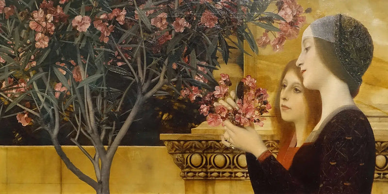 Deux filles avec un laurier-rose - Gustav Klimt