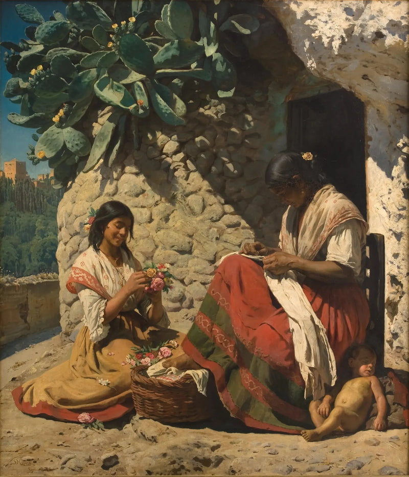 Deux gitanes devant leur chaumière. Espagne - Peder Severin Krøyer