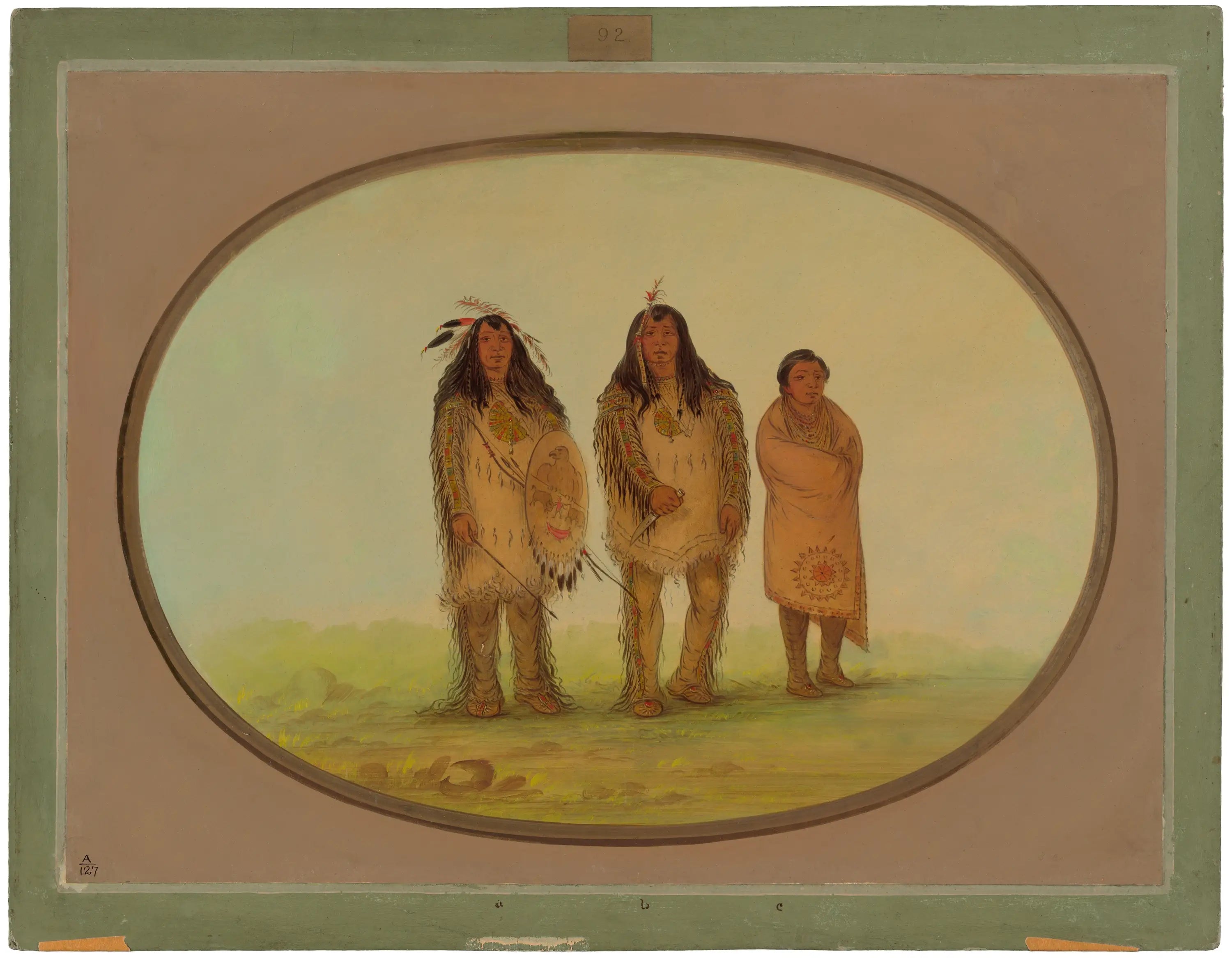 Deux guerriers Nezperce et un garçon - George Catlin - Alpha Reproduction