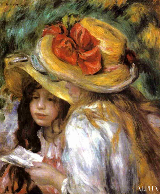 Deux jeunes filles lisant - Pierre-Auguste Renoir - Reproductions de tableaux et peintures haut de gamme