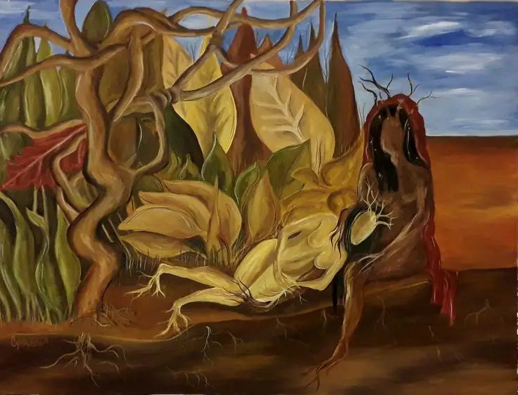 Deux nus dans une forêt - Frida Kahlo