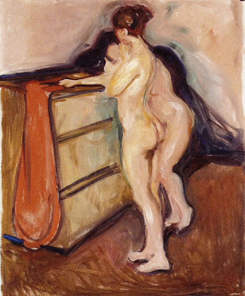 Deux Nus debout près d'une commode - Edvard Munch
