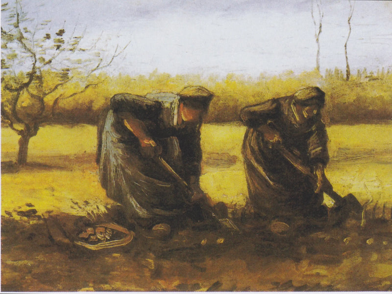 Deux paysannes creusant des pommes de terre - Vincent van Gogh