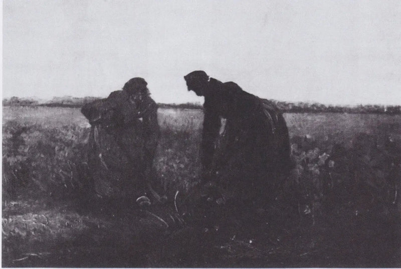 Deux paysannes creusant - Vincent van Gogh