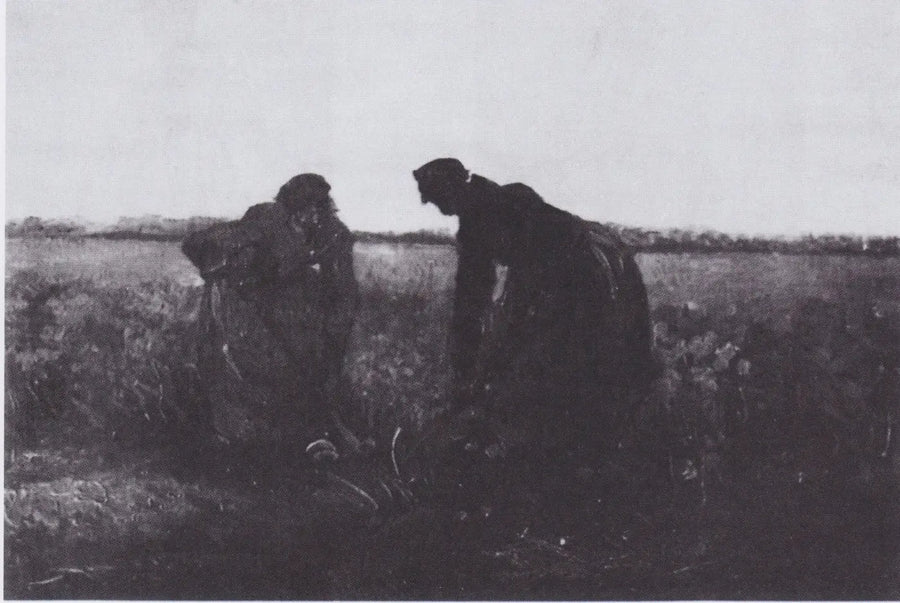 Deux paysannes creusant - Vincent van Gogh
