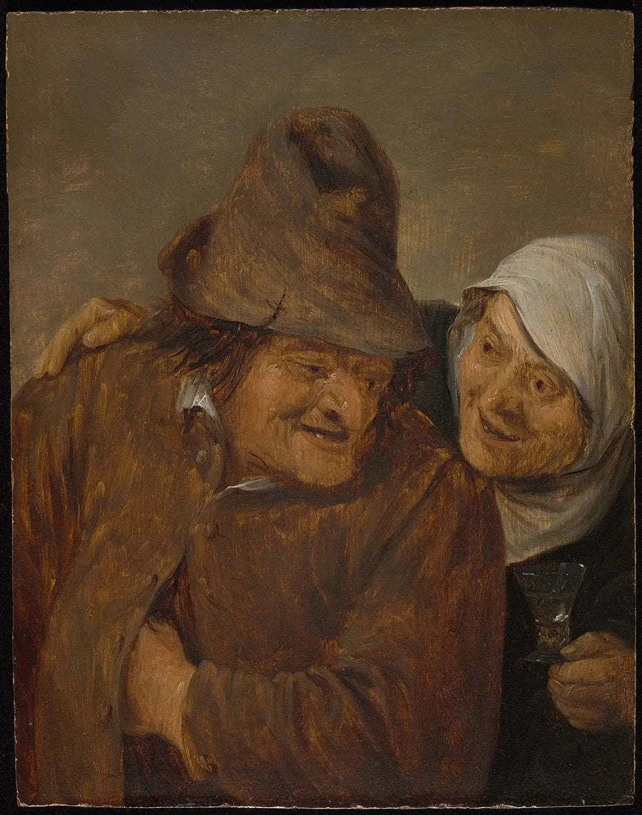 Deux paysans avec un verre de vin - David Teniers le Jeune