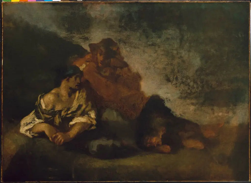 Deux personnages allongés - Jean-François Millet - Alpha Reproduction