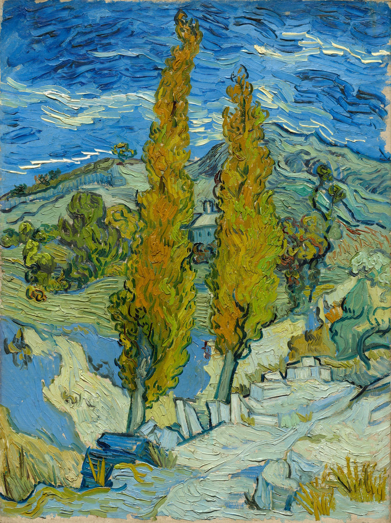 Deux peupliers dans les Alpilles, F638 – Van Gogh