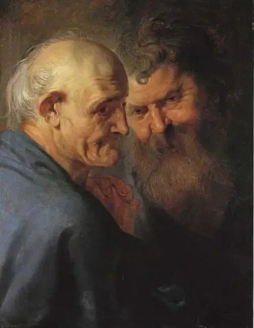 Deux têtes d'apôtres - Peter Paul Rubens