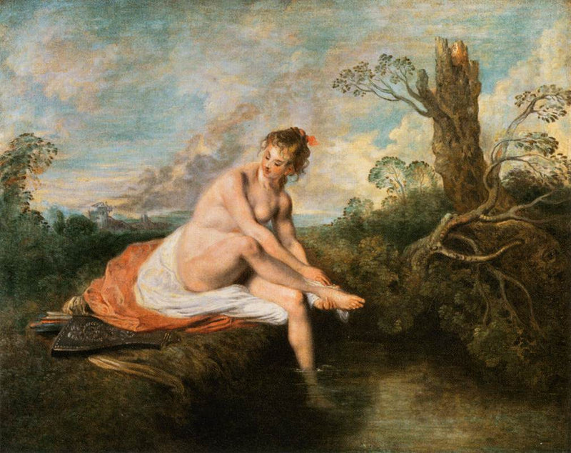 Diane au bain - Antoine Watteau
