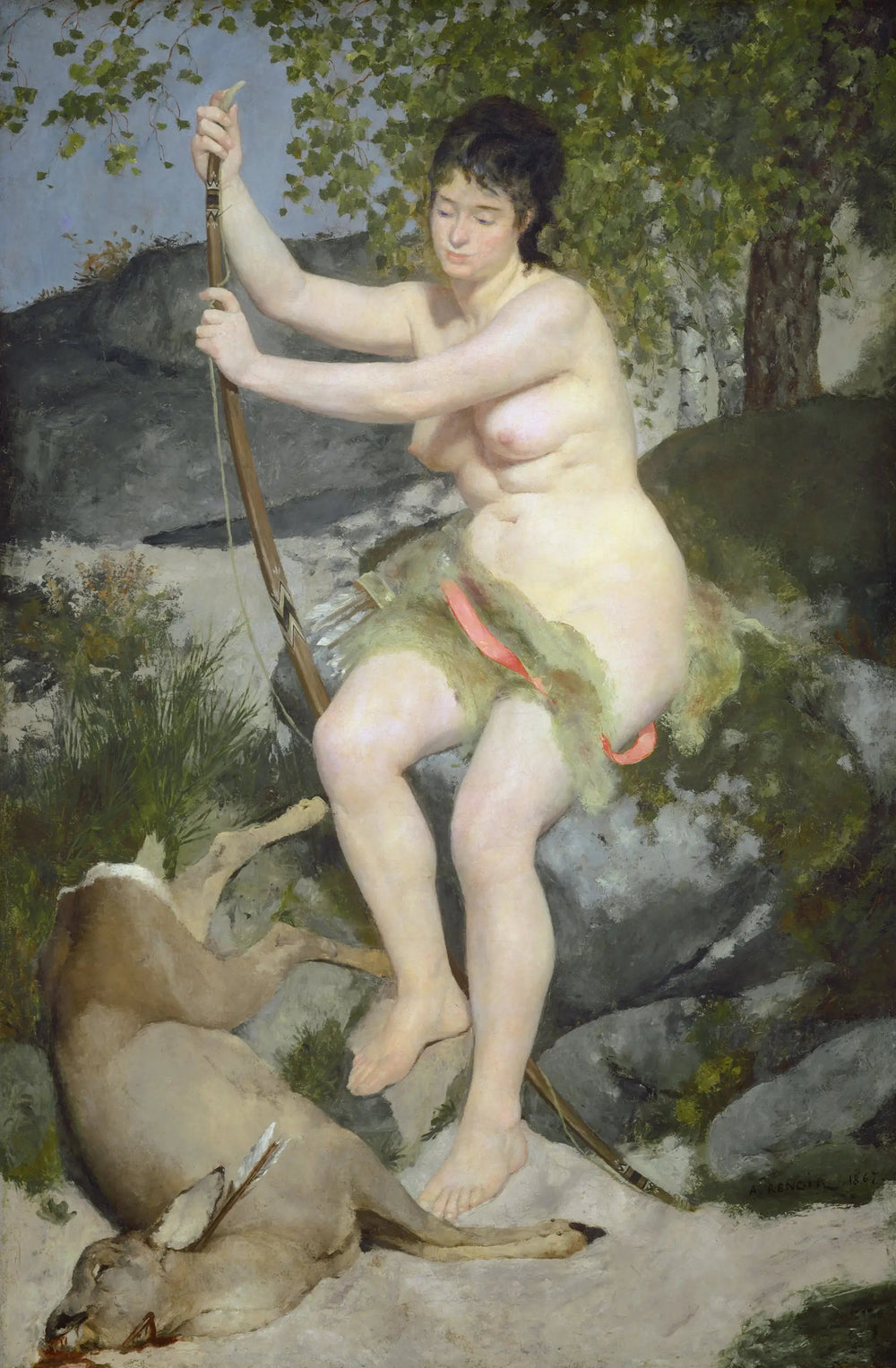 Diane chasseresse - Pierre-Auguste Renoir image 1 reproduction de peinture à l’huile