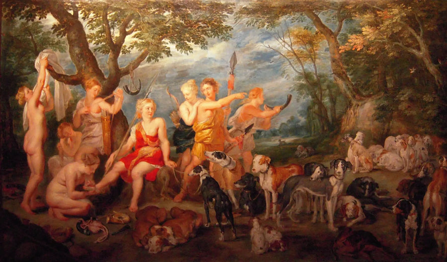 Diane et ses nymphes s'apprêtent à partir pour la chasse - Peter Paul Rubens