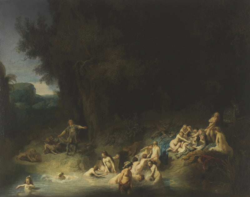 Diane et ses nymphes surprises au bain par Actéon - Rembrandt