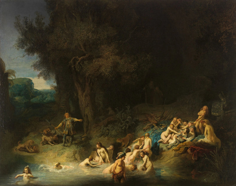 Diane au bain avec Actéon et Callisto – Rembrandt