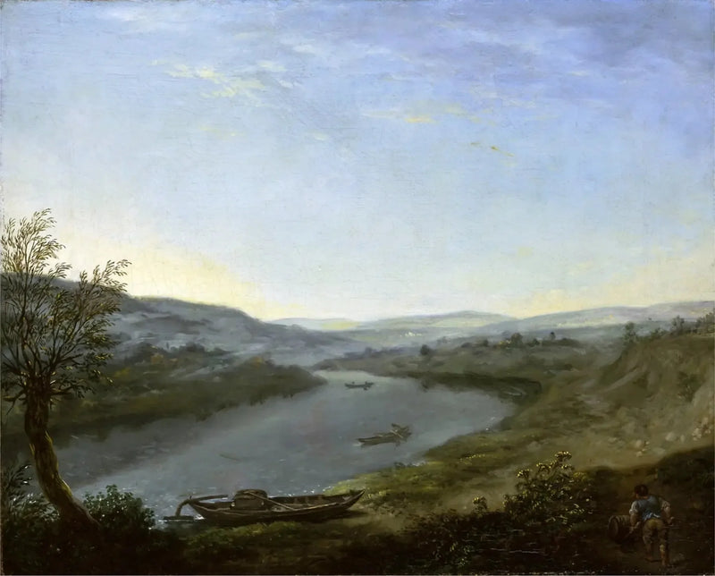 Die Elbe bei Blasewitz oberhalb Dresdens am Morgen - Anton Graff